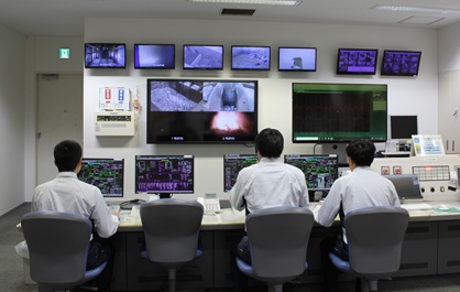 設備管理 モニター監視による焼却炉運転管理